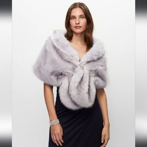Elegant Gray Fur Stole